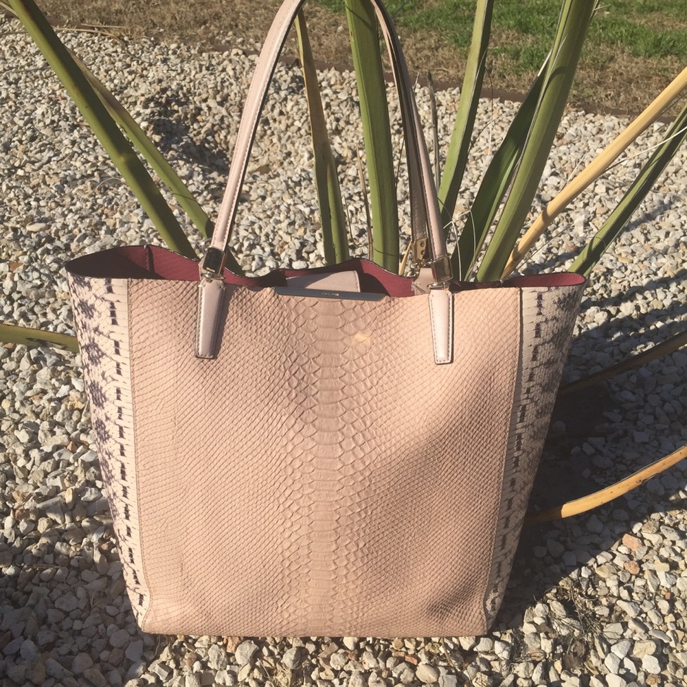 Coach Madison Python Embossed Bonded Tote Bag - image 5